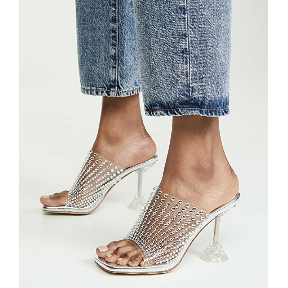NWOT Jeffrey Campbell Embellished High-Heel Mules